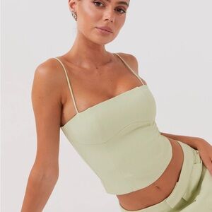 Peppermayo Pale Green Slim Cami Tank Top